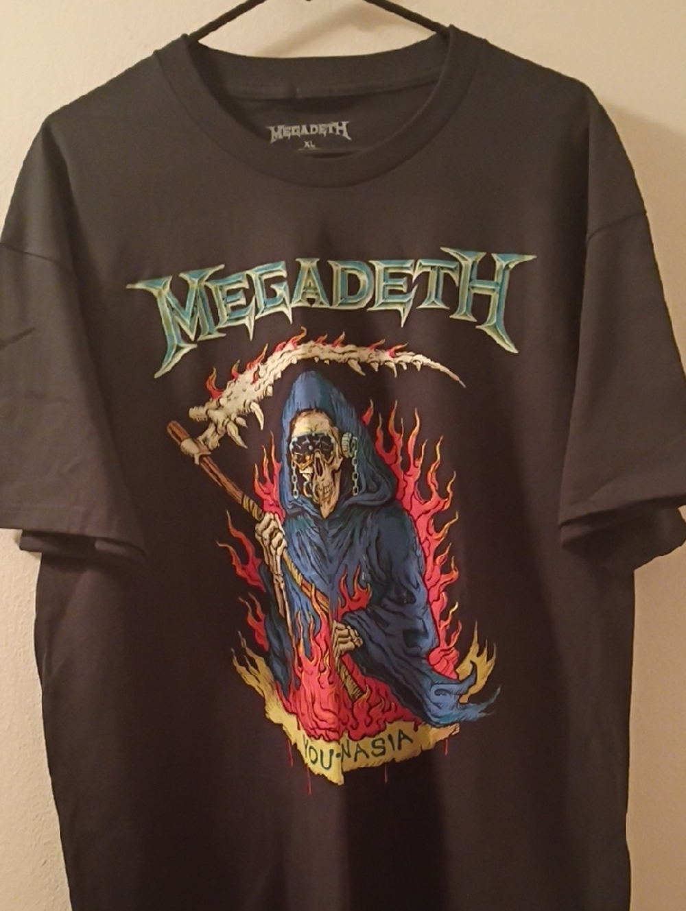 Megadeth Men's Black Graphic Tee Metal T-shirt Single Sided